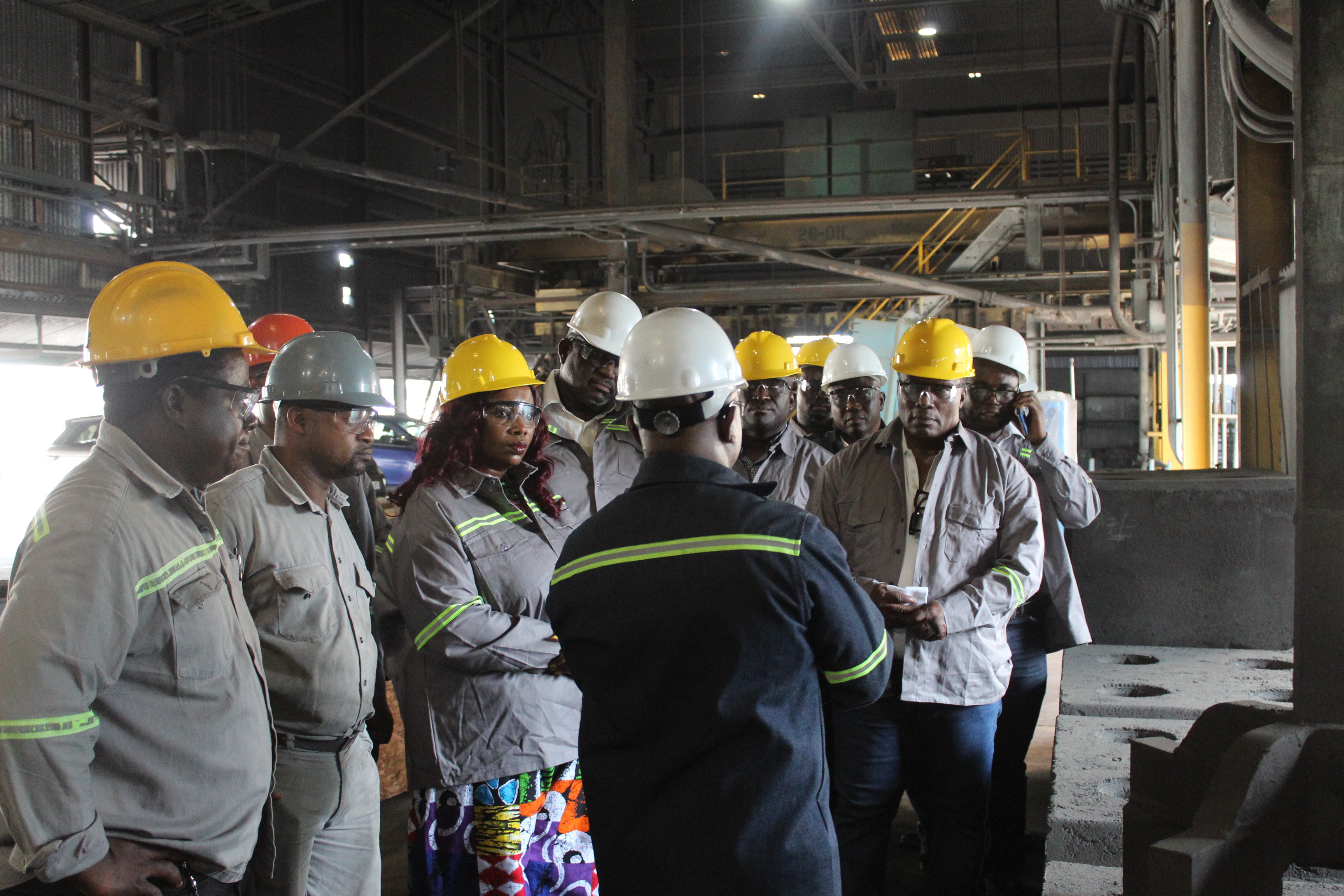 Members of the Board of Directors during a tour of the Carbon Department