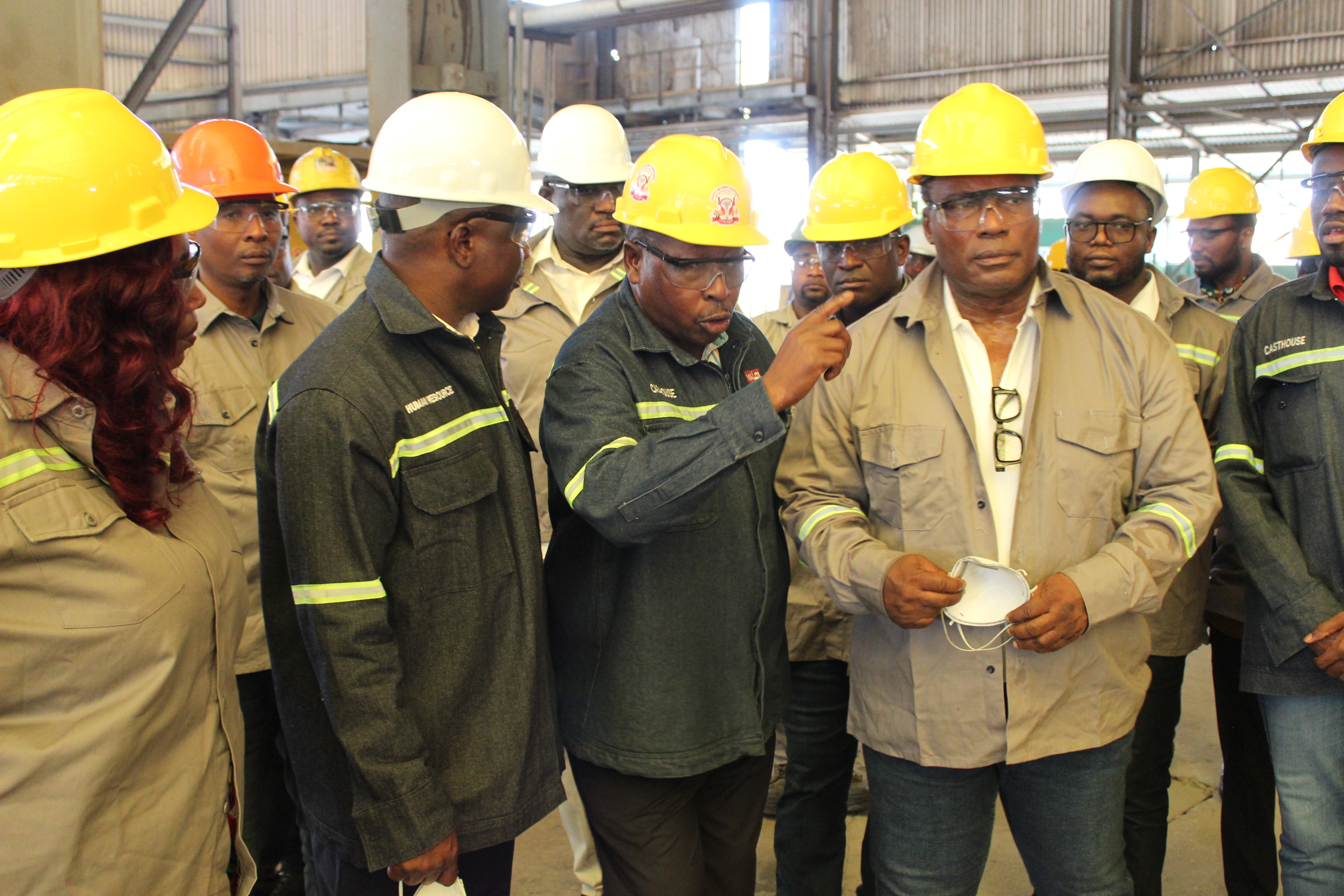 The delegation engaging with Management at the Cast House Department