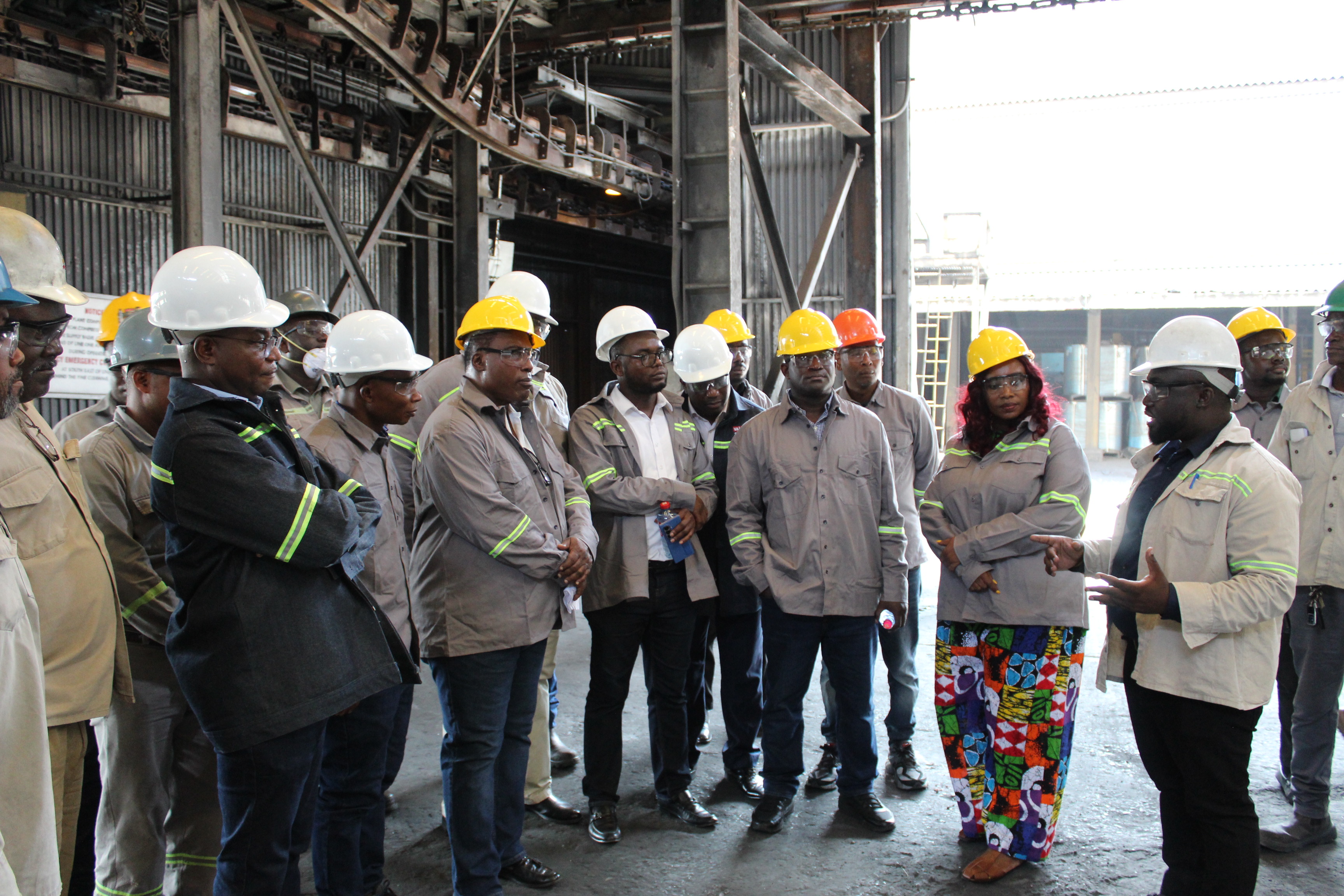 The Board observing operations at the Cell Lines Department